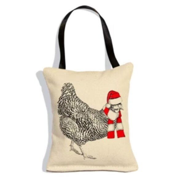 Eric & Christopher Chicken Christmas Ornament Mini Pillow Home Decoration - Picture 1 of 8